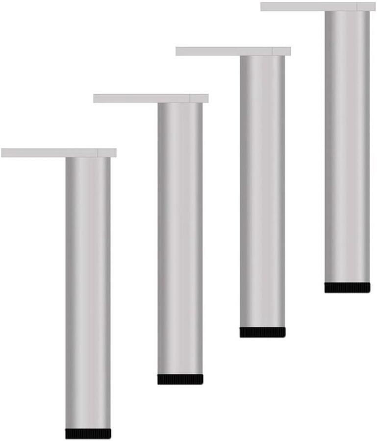 Verstelbare meubelpoten 4 stuks Meubelverhogersset Meubelpoten Tafelpoten 30 cm moderne bankpoten Bedpoten Zilveren vervangende poten Voor tafels en kasten