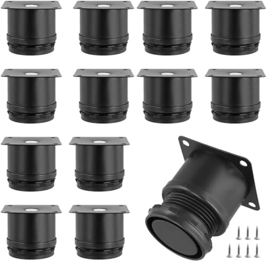 Verstelbare Meubelpoten 50 mm – 12 Stuks voor Banken Bedden en Kasten