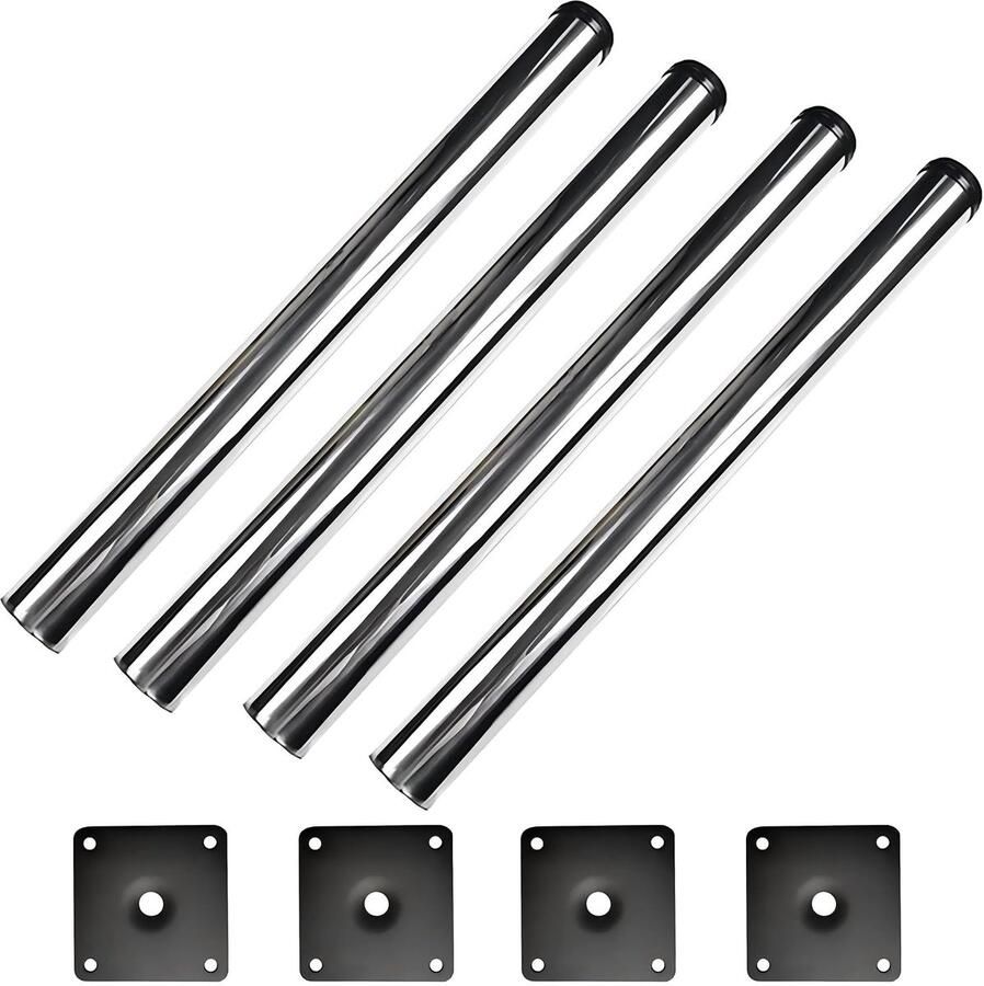 Verstelbare meubelpoten 700-720mm set van 4 metaal en kunststof