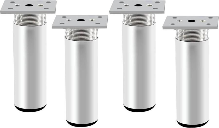 Verstelbare meubelpoten Aluminium 4 stuks
