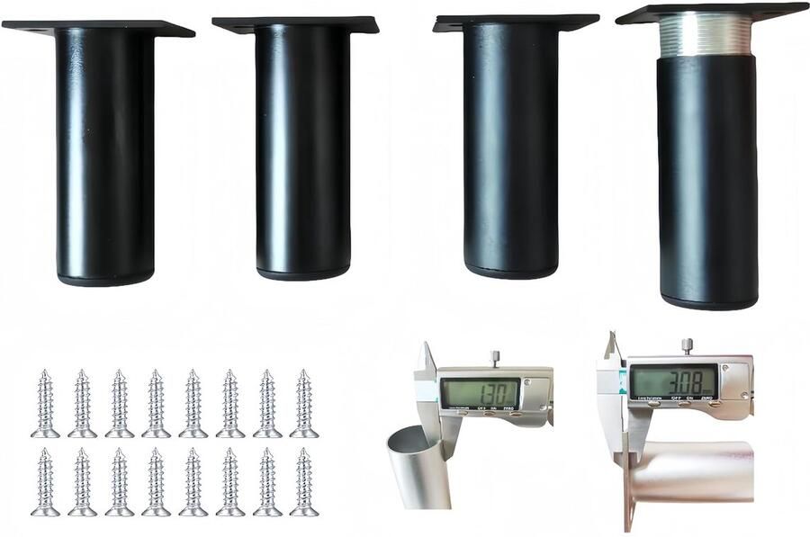 Verstelbare meubelpoten Aluminium Set van 4 Duurzaam