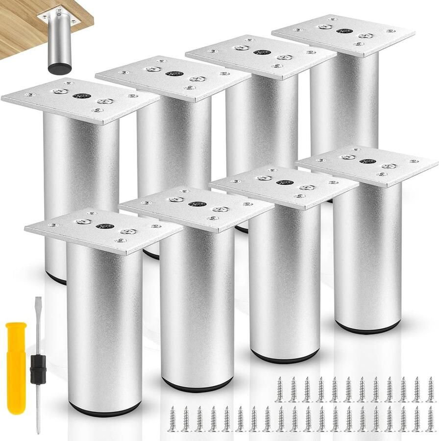 Verstelbare meubelpoten Hoogwaardig aluminium Set van 8