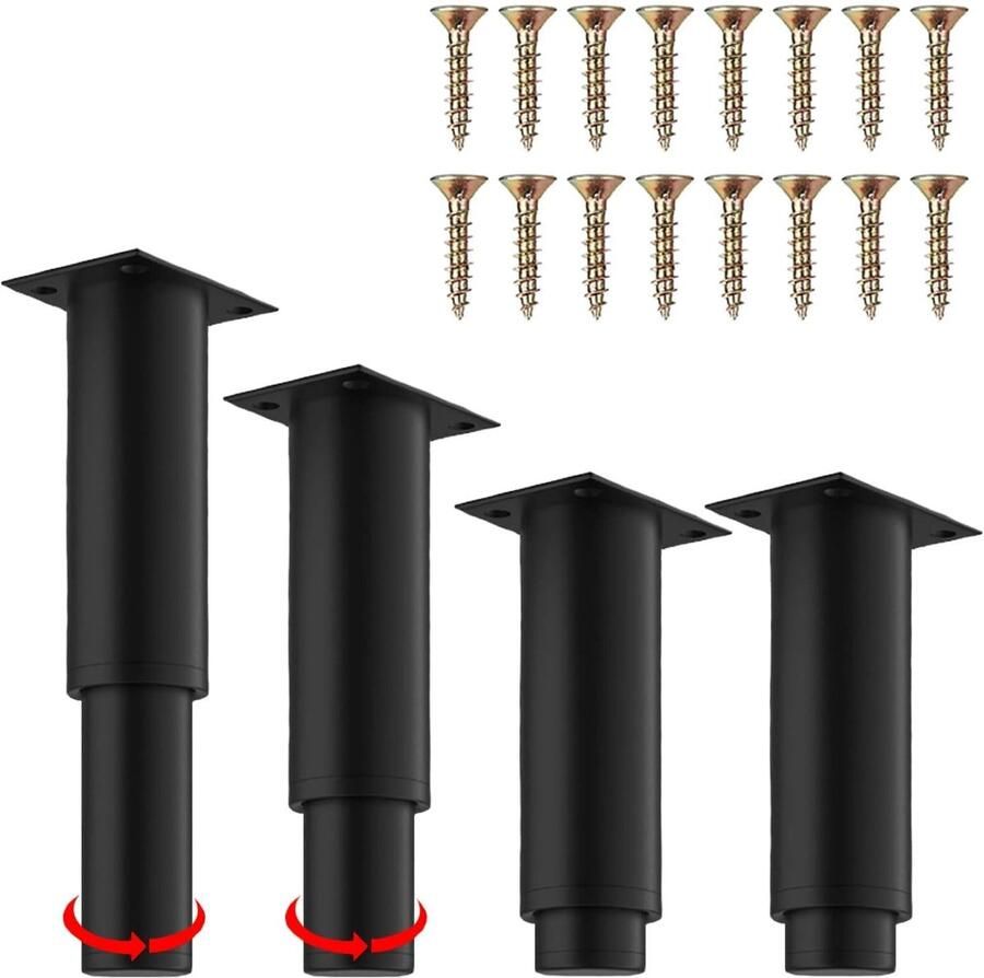 Verstelbare meubelpoten hoogwaardig ijzer set van 4
