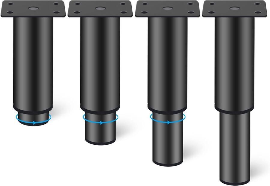 Verstelbare meubelpoten Hoogwaardig ijzer Set van 4