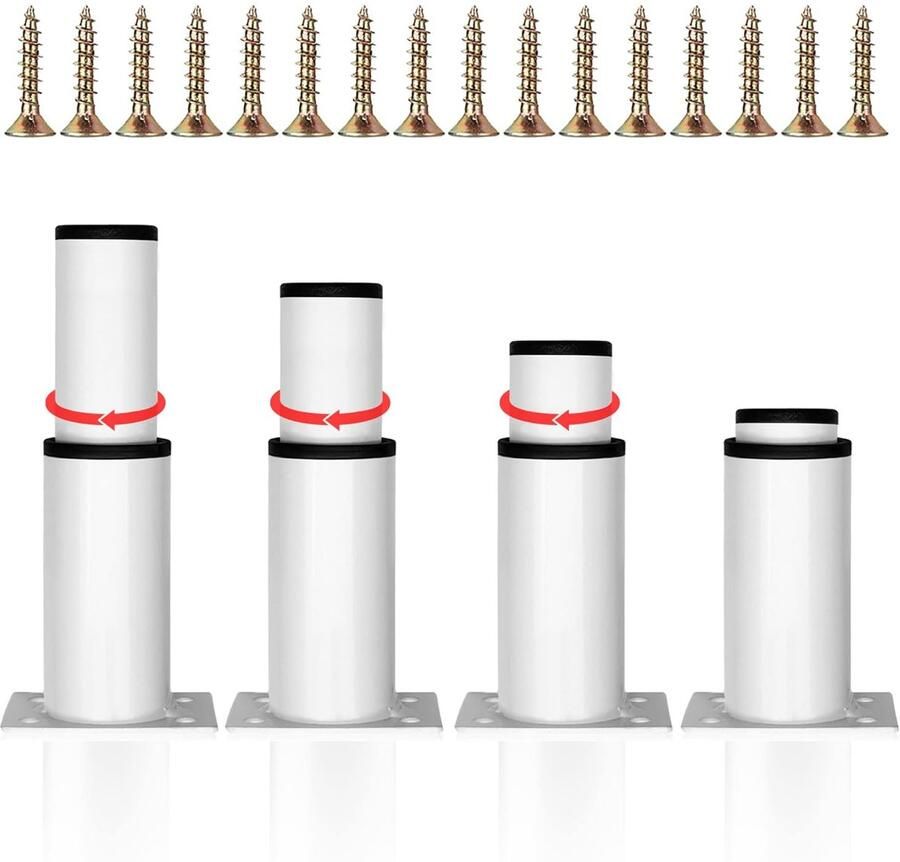 Verstelbare meubelpoten Hoogwaardig metaal 1 stuk Zwart