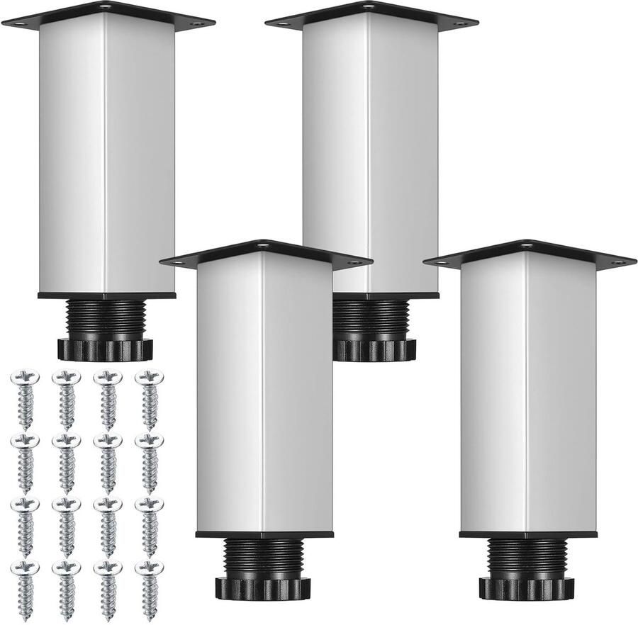 Verstelbare meubelpoten Hoogwaardig roestvrij staal 1 stuk