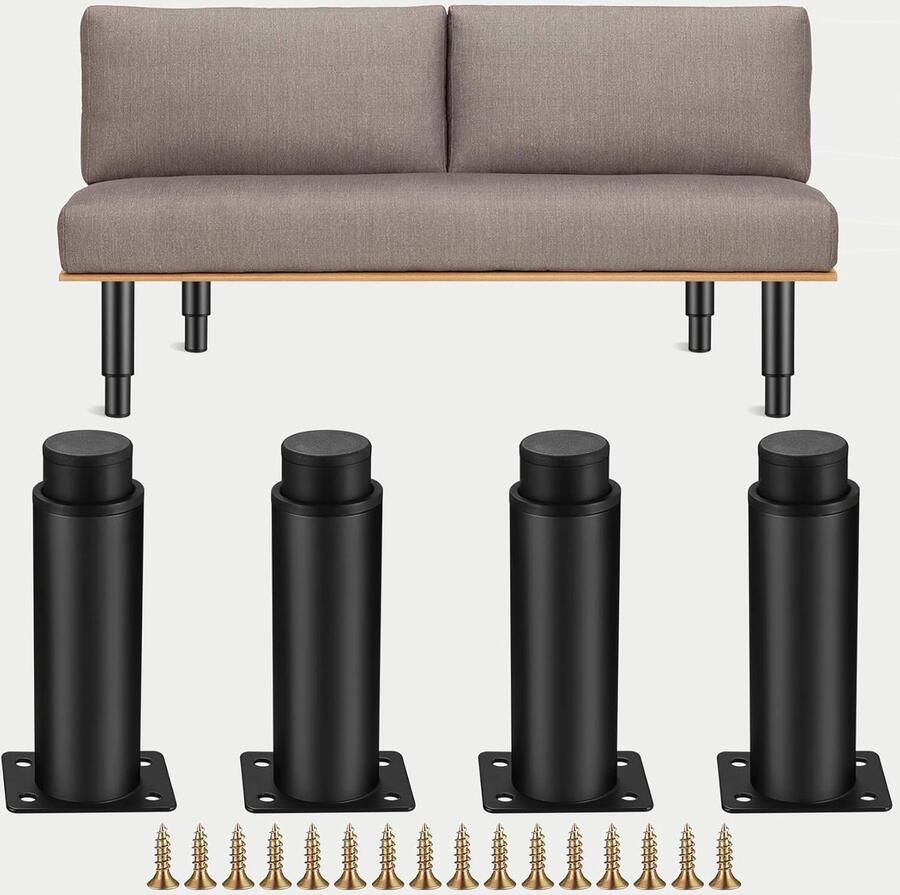 Verstelbare Meubelpoten Hoogwaardig Staal Set van 4