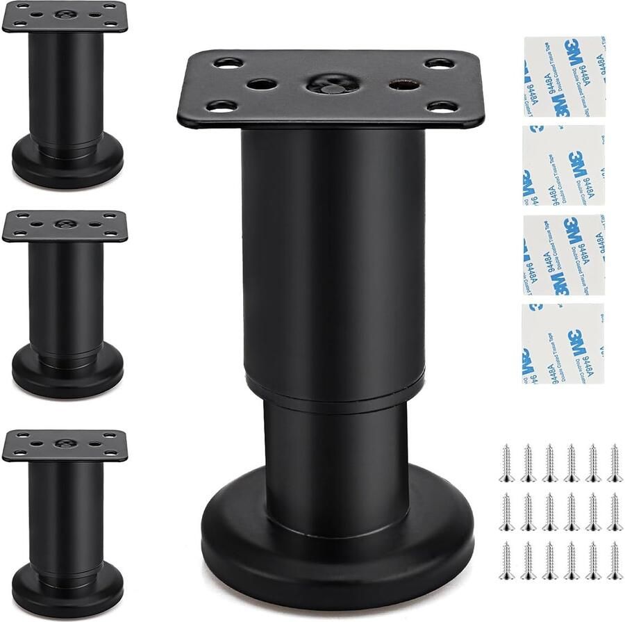 Verstelbare meubelpoten Hoogwaardig staal Set van 4