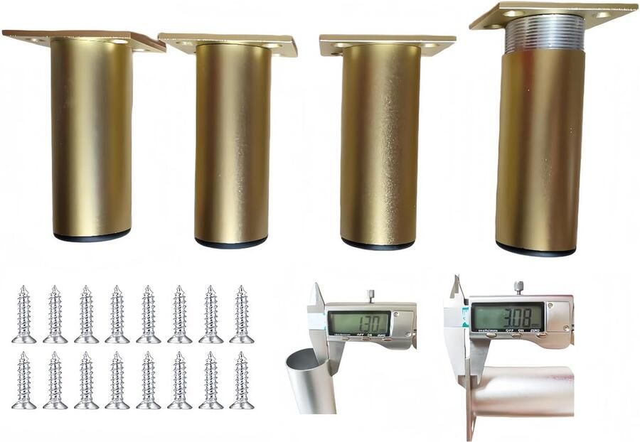 Verstelbare meubelpoten Hoogwaardige aluminium Set van 4
