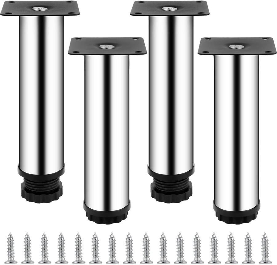 Verstelbare meubelpoten Hoogwaardige ijzer Set van 4 15 cm