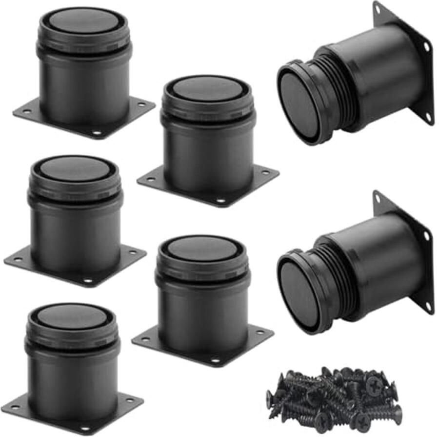 Verstelbare Meubelpoten in Zwart Hoogwaardige Roestvrijstalen Pootjes voor Meubels