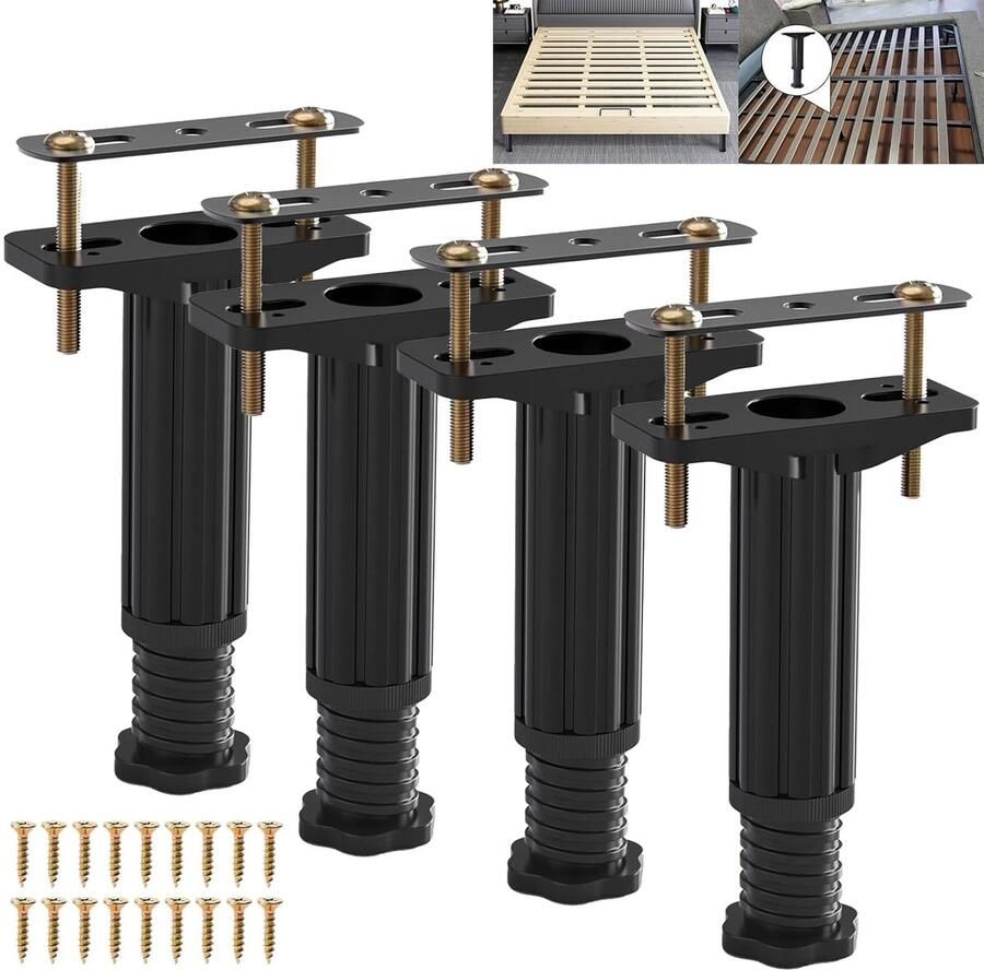 Verstelbare meubelpoten kunststof 4 stuks