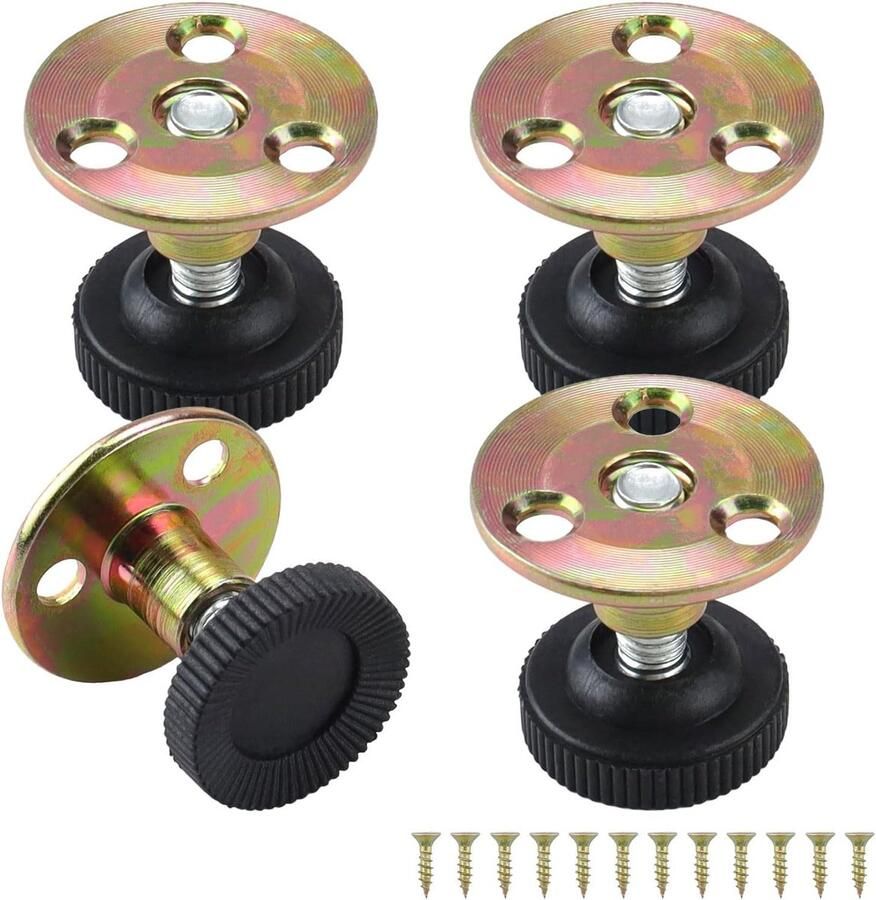 Verstelbare meubelpoten kunststof en ijzer 4 stuks