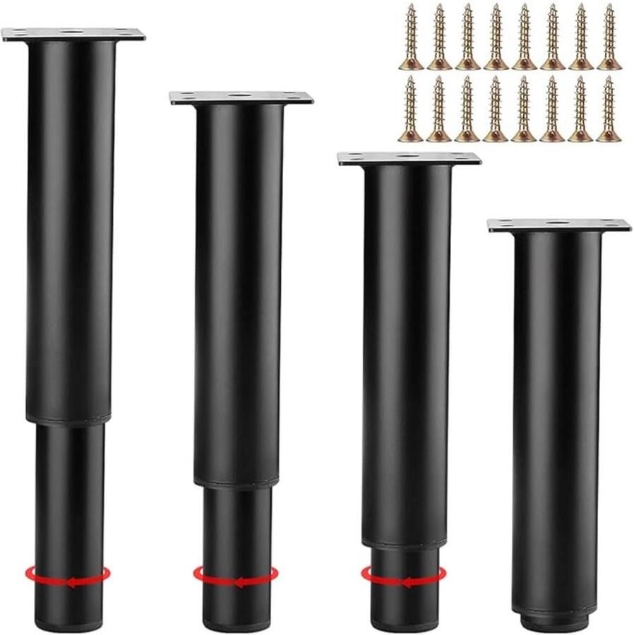 Verstelbare meubelpoten modern design set van 4 metaal