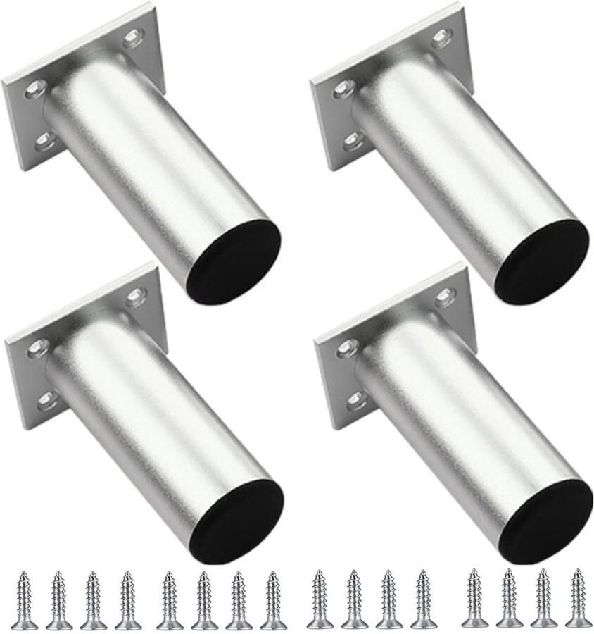 Verstelbare meubelpoten roestbestendig set van 4 aluminium