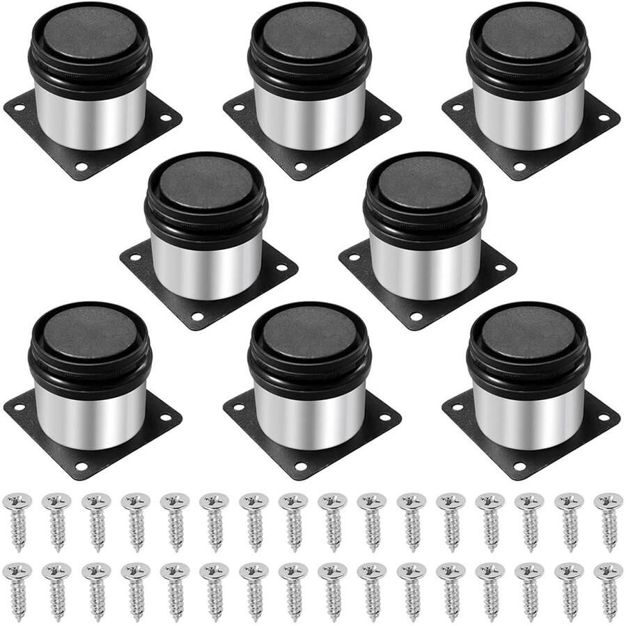 Verstelbare meubelpoten roestvrij staal set van 8 50mm