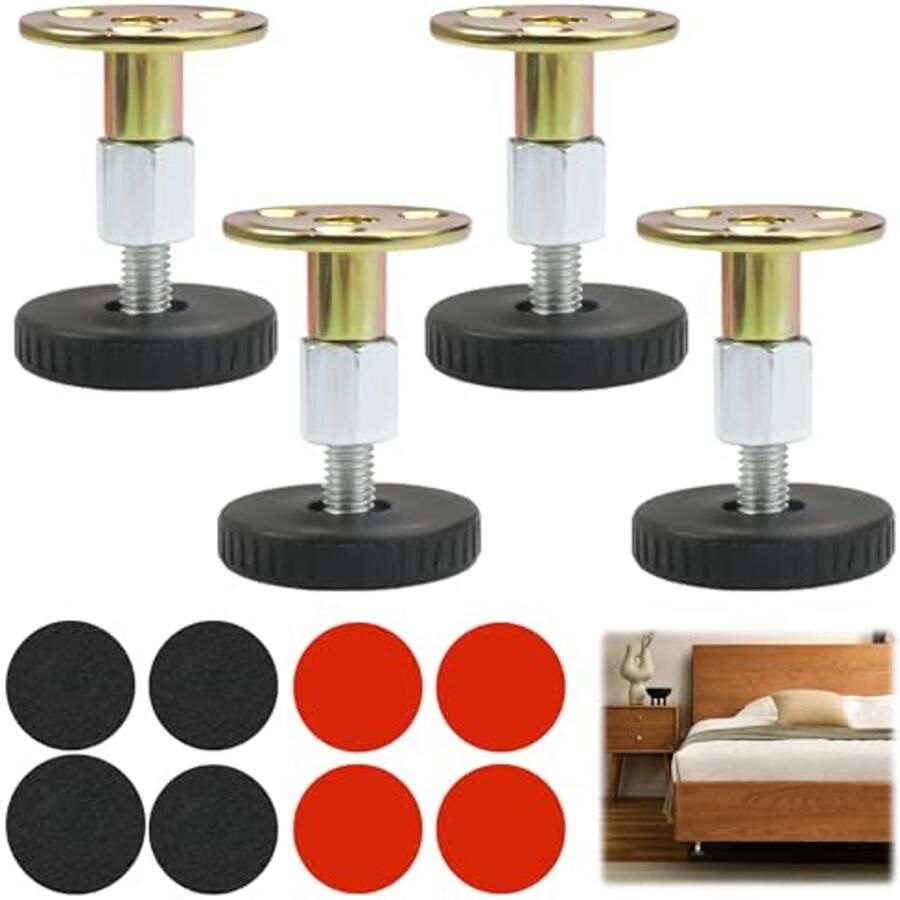Verstelbare Meubelpoten voor Tafels en Kasten Hoogte 27-64 mm Antikras Eenvoudige Installatie 4 Stuks
