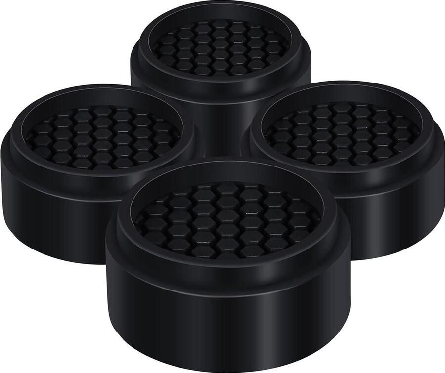 Verstelbare meubelverhogers 4-pack bedverhogers 1 inch zwaar belastbaar antislip rubber stapelbare wasmachineverhoger creëert extra hoogte bank tafel bureau furniture risers