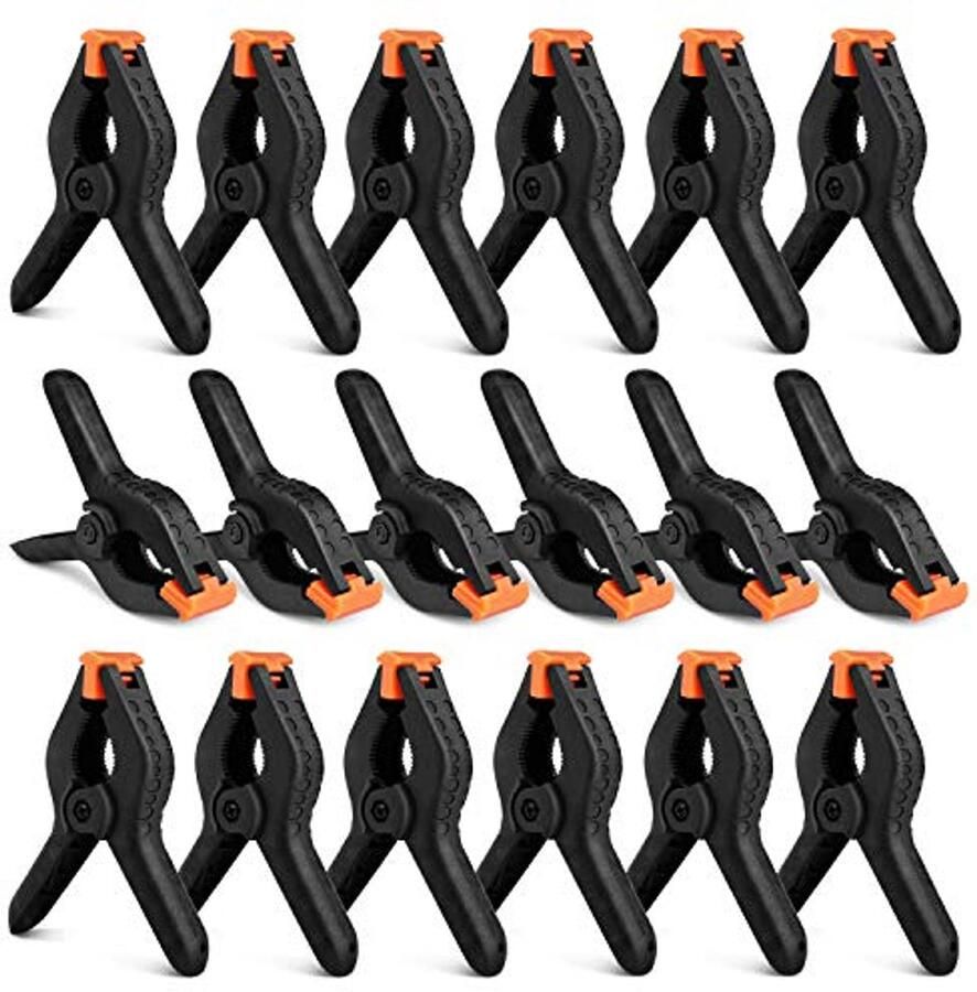 Verstelbare Nylon Veerklemmen Set van 18 4 inch Klemmen voor Houtwerk Kunst en Fotografie