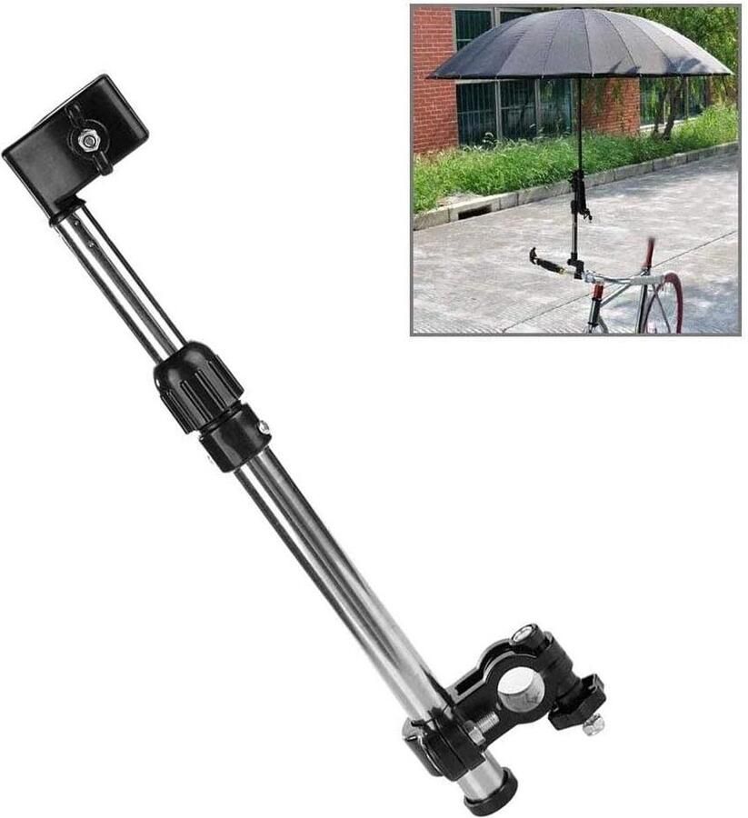 Verstelbare parapluhouder voor wandelwagen roestvrij stalen paraplu stretch mount standaard zwart parapluhouder voor rollator