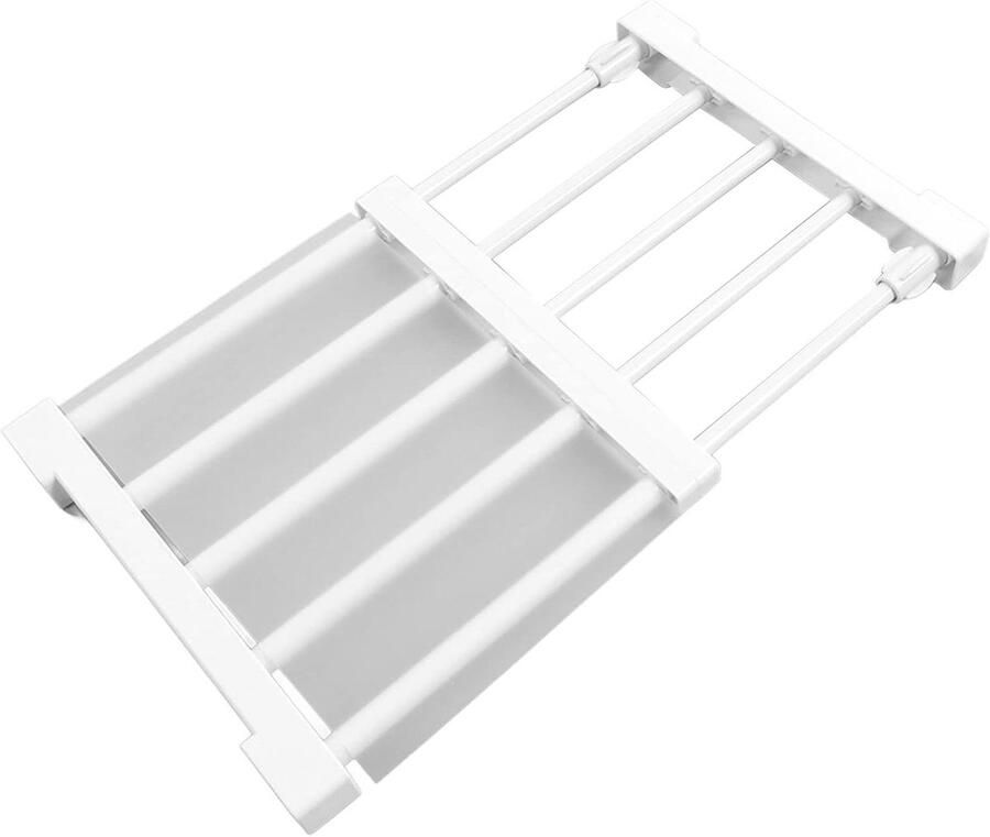 Verstelbare planken voor kast Uitbreidbare opbergplank voor kast Kledingkast plank met spanstang Kast organizer plank Verstelbare kastplank voor garderobe Keuken en slaapkamer opbergsysteem (30-40 cm)