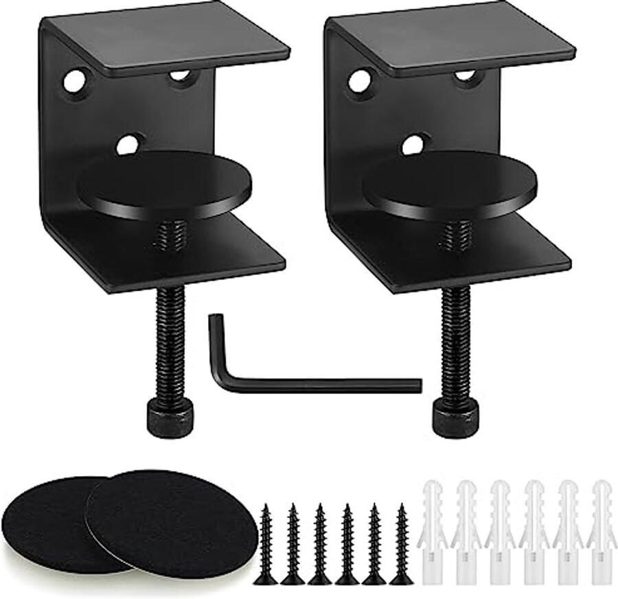 Verstelbare plankhouders voor wandplanken 2 stuks met metalen klemmen