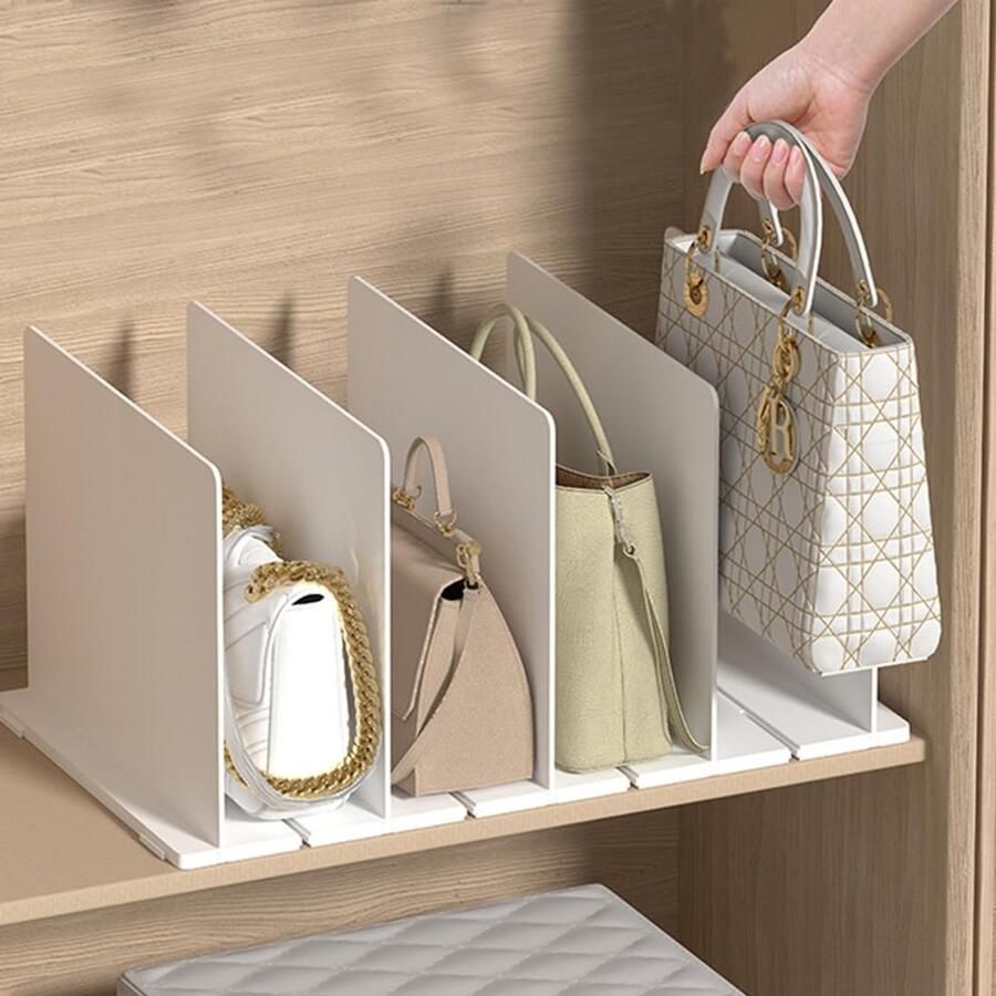 Verstelbare Plankverdelers Organiseer je Kast Set van 5 Wit ABS