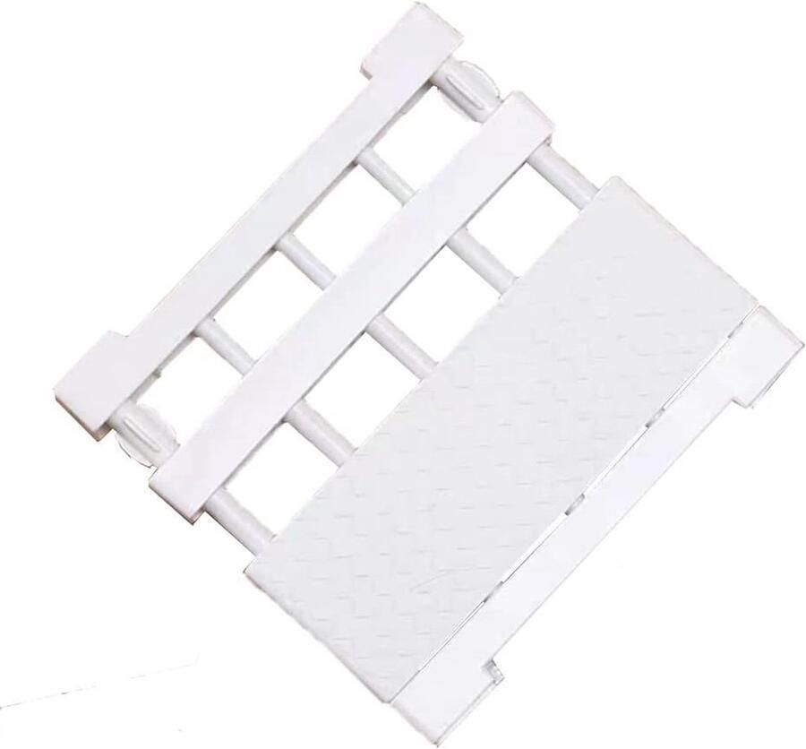 Goodivery Verstelbare Plankverdelers voor Kledingkast en Opbergrek met Uittrekbare Stangen in Witte Afwerking