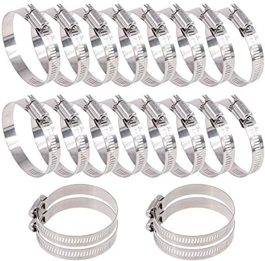 Verstelbare Roestvrij Stalen Worm Gear Broek Klemmen Assortiment Kit (46-70 mm) 20 Stuks