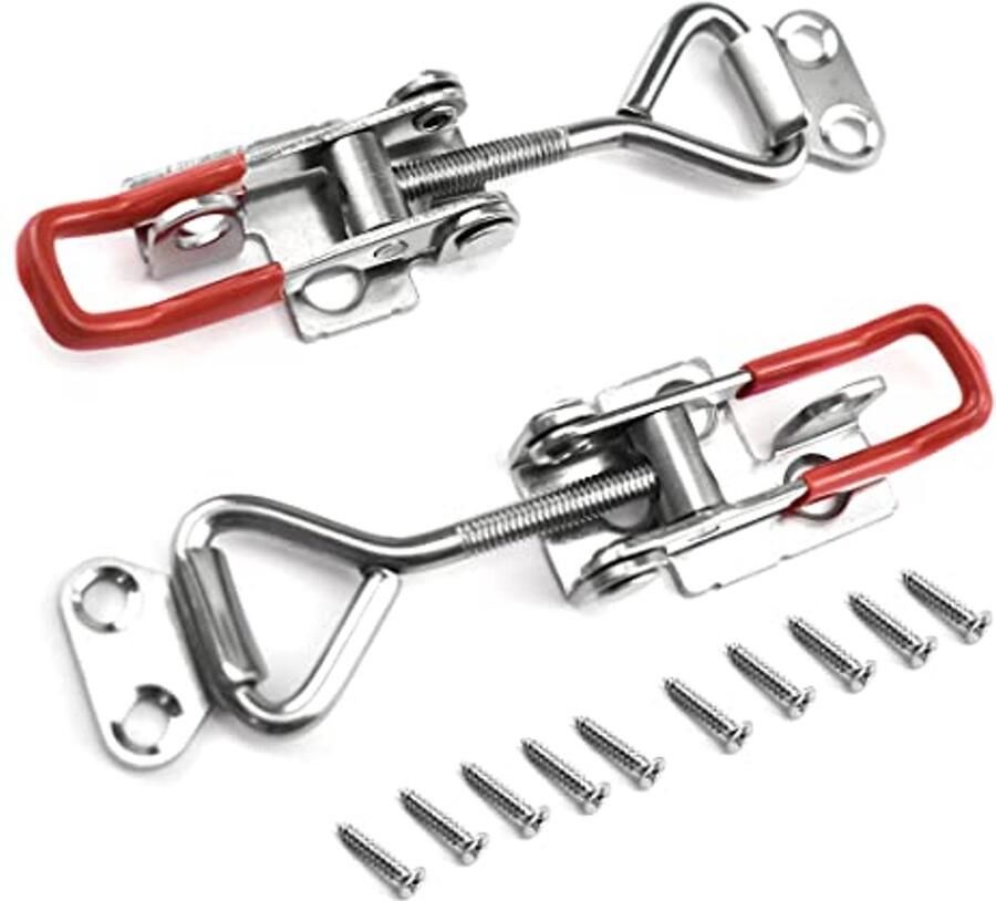 Verstelbare Roestvrijstalen Tuimelklemmen Heavy Duty Quick Release Hasp Latch 180 kg Houdcapaciteit