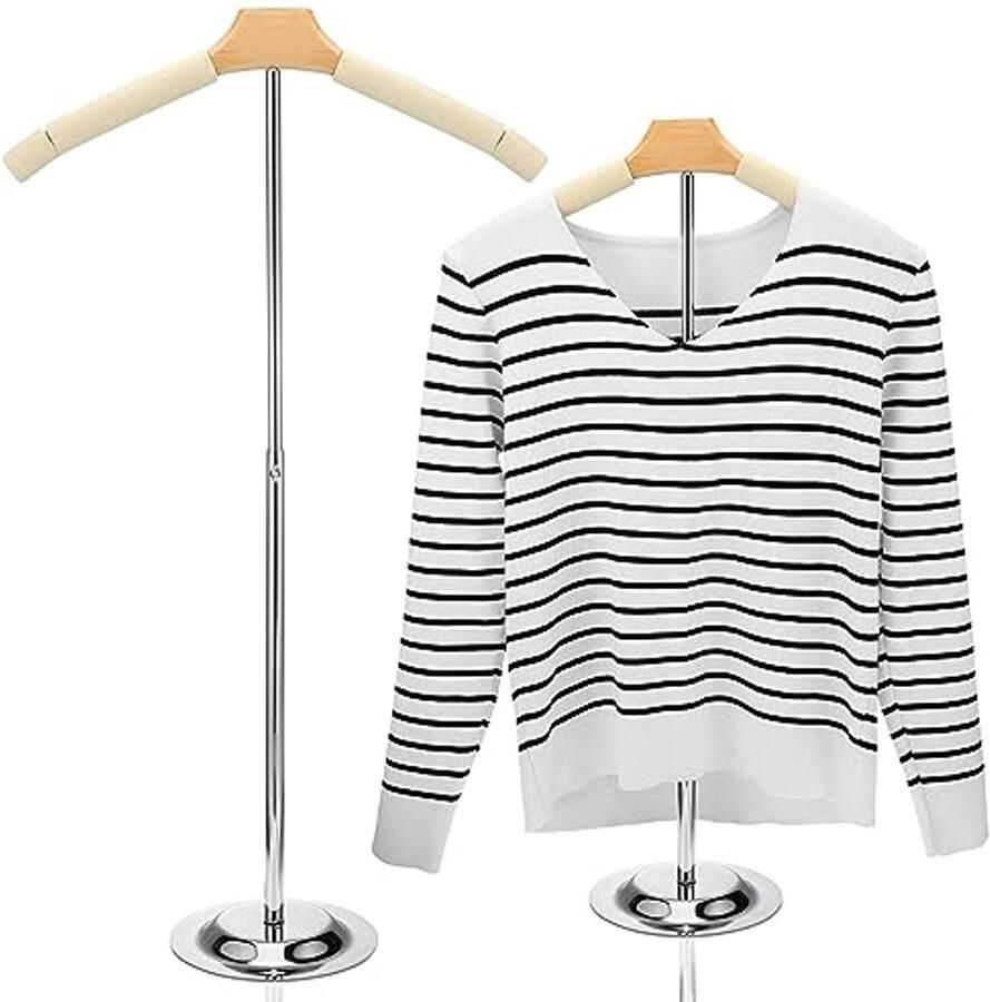 Verstelbare schouderstandaard voor T-shirts Draagbaar en inklapbaar kledingrek