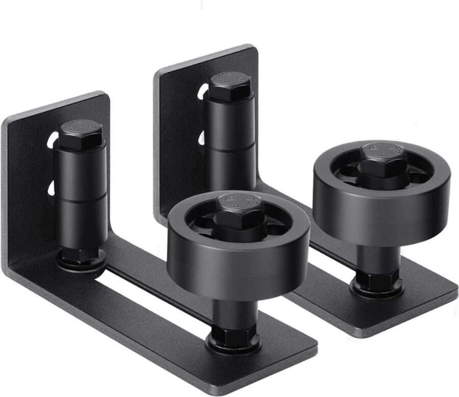 Verstelbare Schuifdeur Floor Guide 2 Pack Heavy Duty Wall Mount Schuur Roller Deur Gids Bodem Gids Flush Floor Bottom