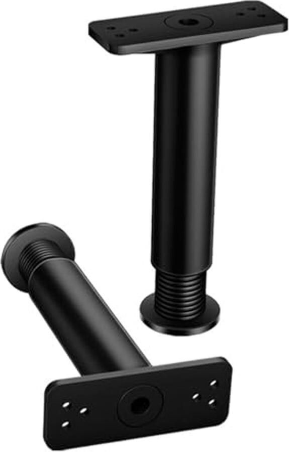 Verstelbare Steunpoten voor Bedframe Stabiele Meubelpoten voor Duurzame Ondersteuning Zwart 2 Stuks