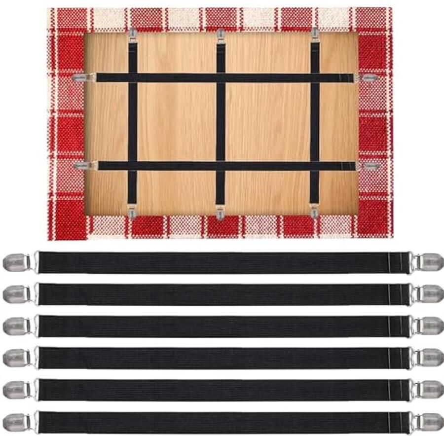 Verstelbare Tafelkleedclips voor Dikke Tafels 6 Stuks