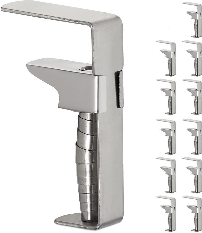 Verstelbare tafelkleedklemmen set van 12 roestvrij staal