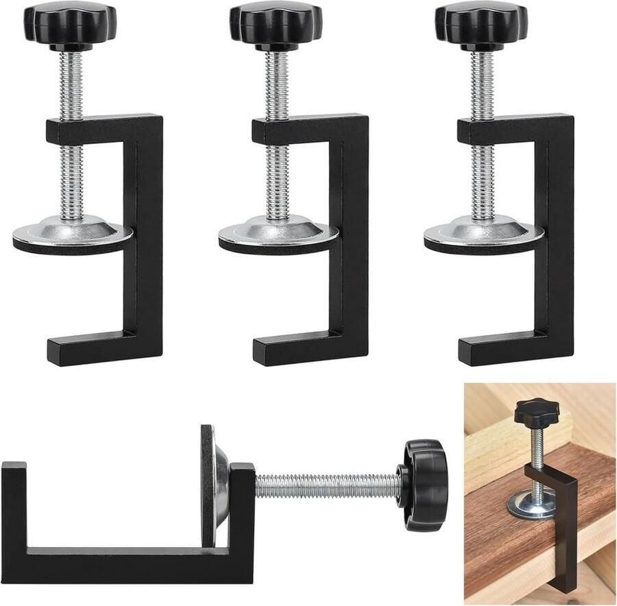 Verstelbare Tafelklemmen Set 4 Stuks Universele Klemmen voor Bevestigen en Lijmen
