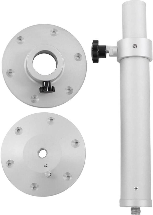 Verstelbare Telescopische Tafelstandaard 445-685 mm Zilverkleurig Roestbestendig Afneembaar Voor Caravans en Balkonboten Duurzame Tafelpoot