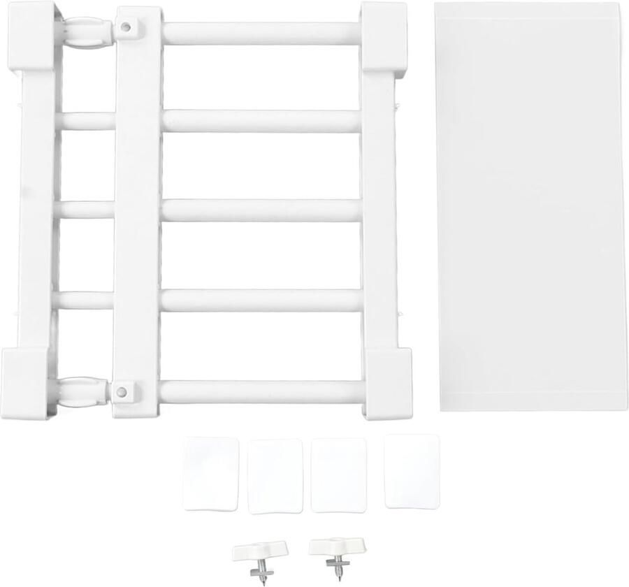 Verstelbare Tension Shelf Cabinet Shelves Cabinet Dividers Nailless Cabinet Divider Storage Rack Voor Wardrobe Cupboard (23-30cm)