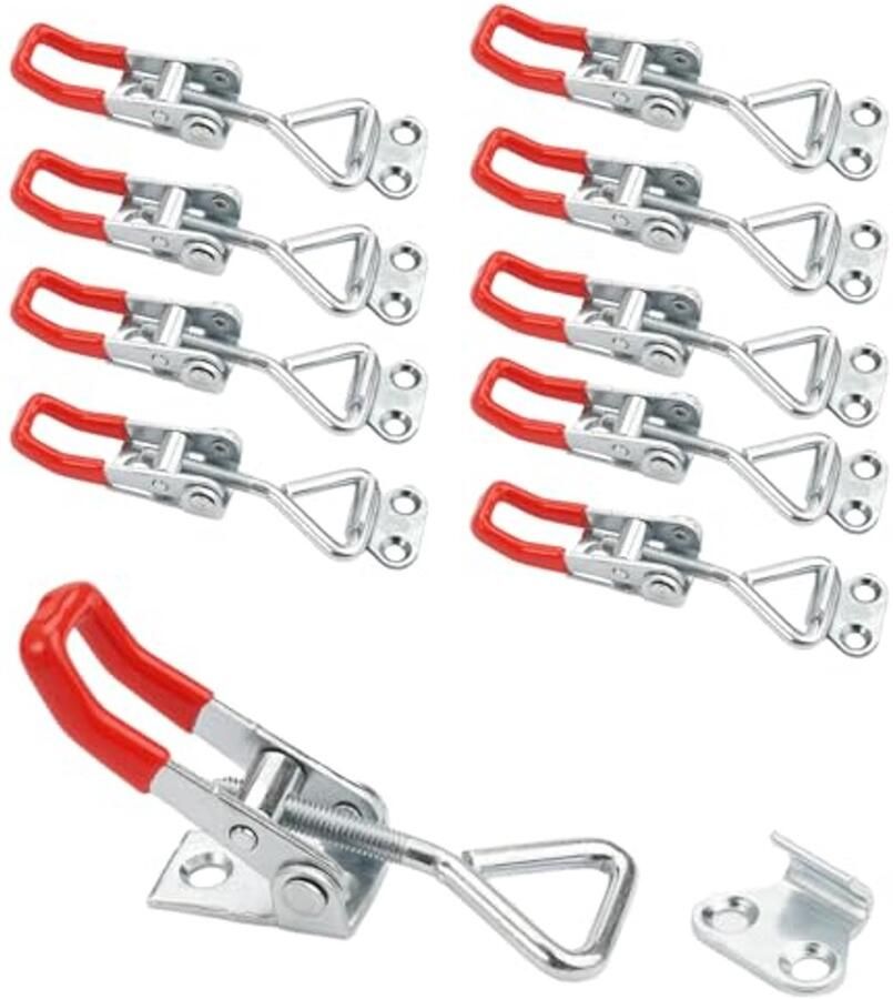 Verstelbare Toggle Klemmen voor Deuren E panelen en Kasten 10 Stuks Met RVS Spanning Klemmen