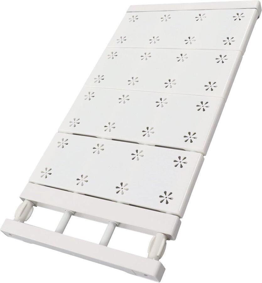 Allecto Plus Uitbreidbare Planken Kastspanningsplank divider Telescopisch Opbergrek 24cm Breedte Organiseren en scheiden van kleding (Lengte 50‑80cm) - Foto 2
