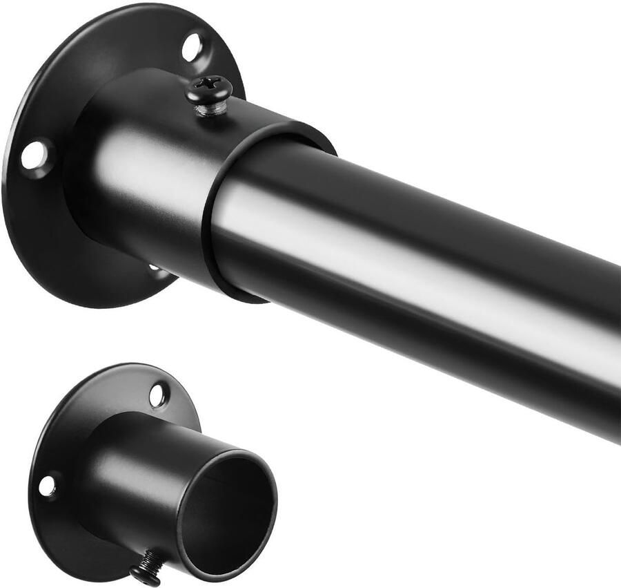 Uittrekbare kaststang Telescoopstang 70 cm tot 163 cm Zwart