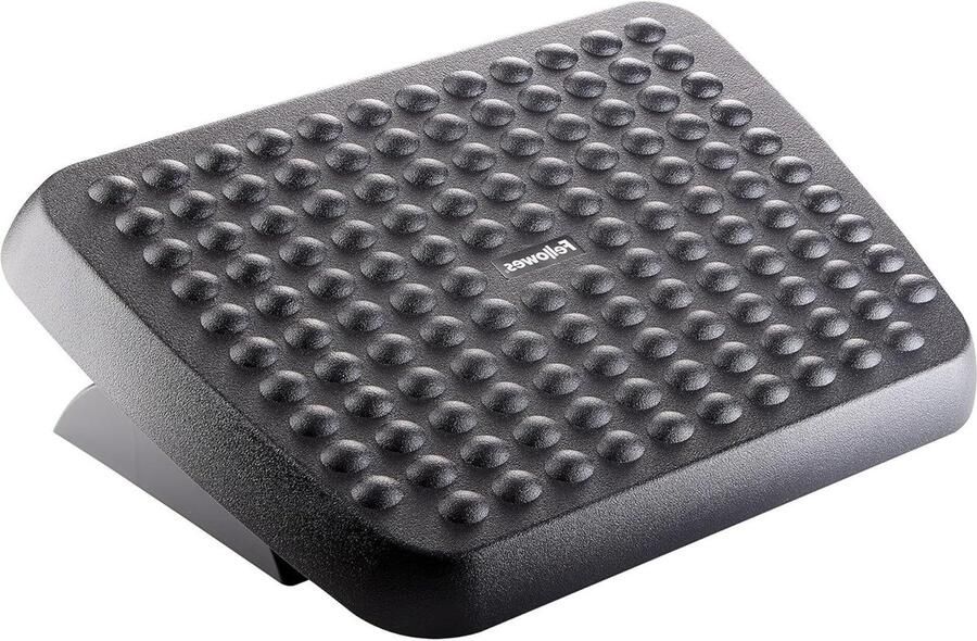 Verstelbare voetensteun ergonomisch perfect voor kantoor 1 stuk zwart gerecycled plastic