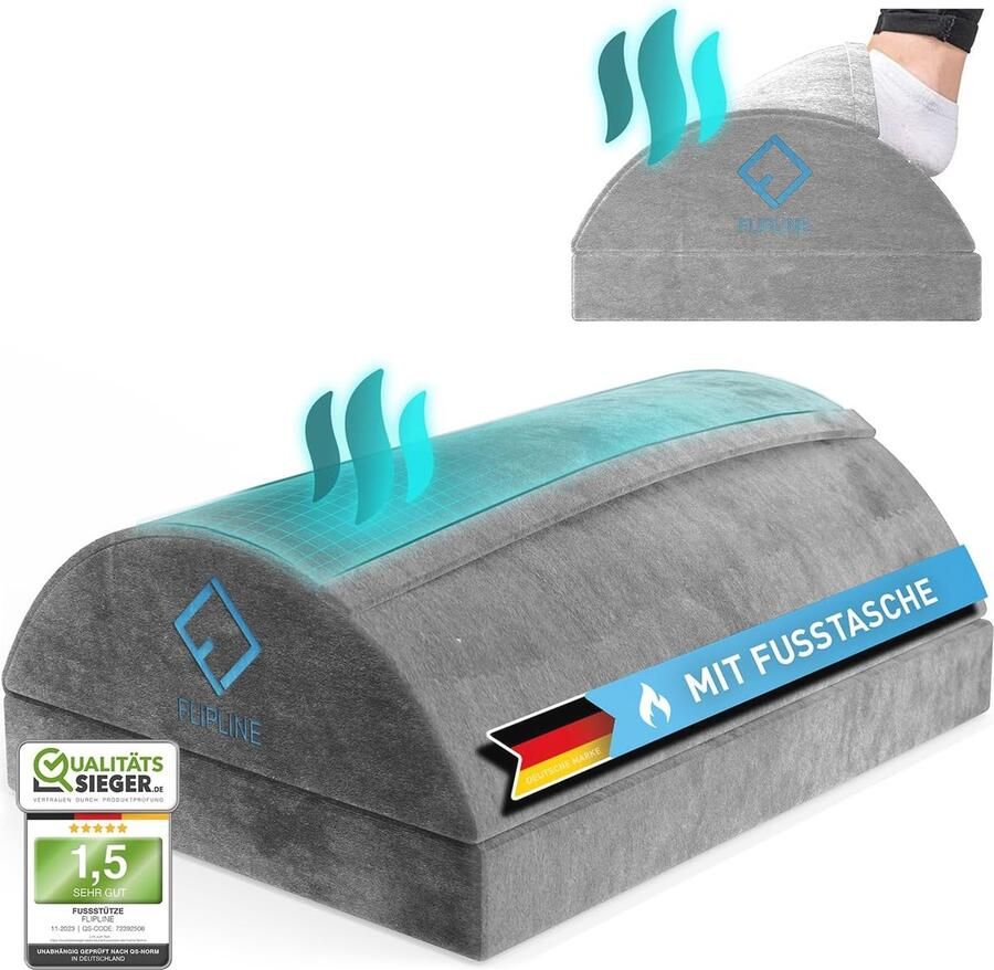 Verstelbare Voetensteun met Fleece Voetenzak Ergonomische Comfort voor Thuiskantoor en Kantoor