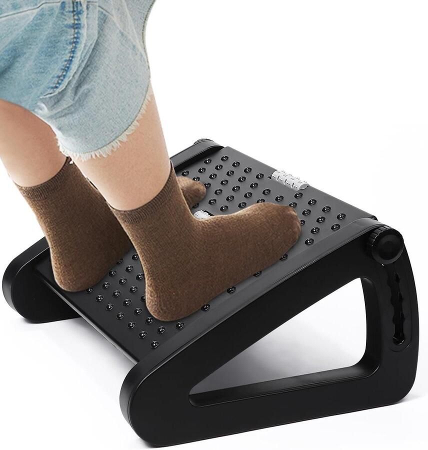 Verstelbare voetensteun voor bureau en kruk 6 niveaus hoogteverstelling