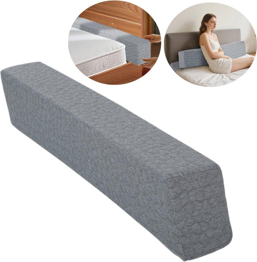 Verstelbare wigkussen voor in bed Grijs hoofdeindekussen met hoge dichtheid bedopeningvuller voor eenpersoons machinewasbaar zachte vulling voor matras en hoofdeinde rugleuningen rugkussen voor in bed kussen voor rechtop in bed zitten