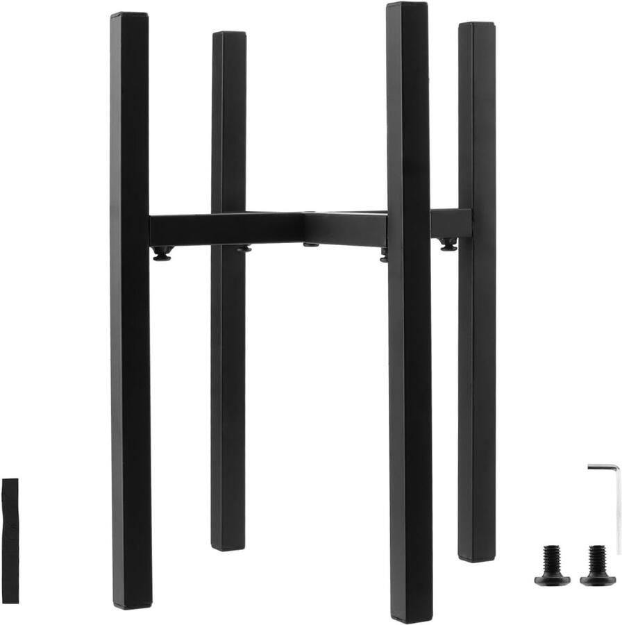 Verstelbare Zwarte Metalen Plantenstandaard voor Bloempotten