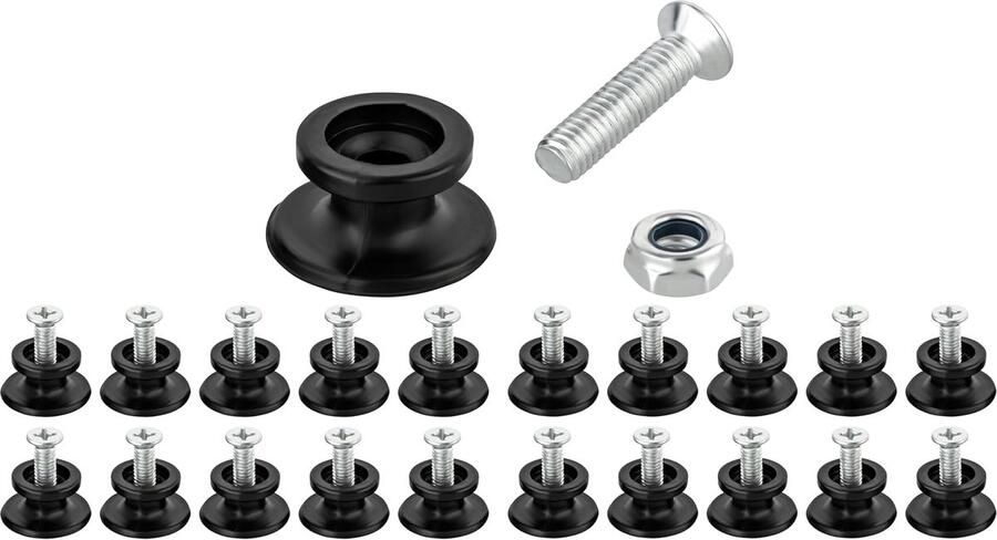 Versterkte Bevestigingsknoppen voor Aanhangernet Zeildoek en Touwbevestiging met RVS Schroeven