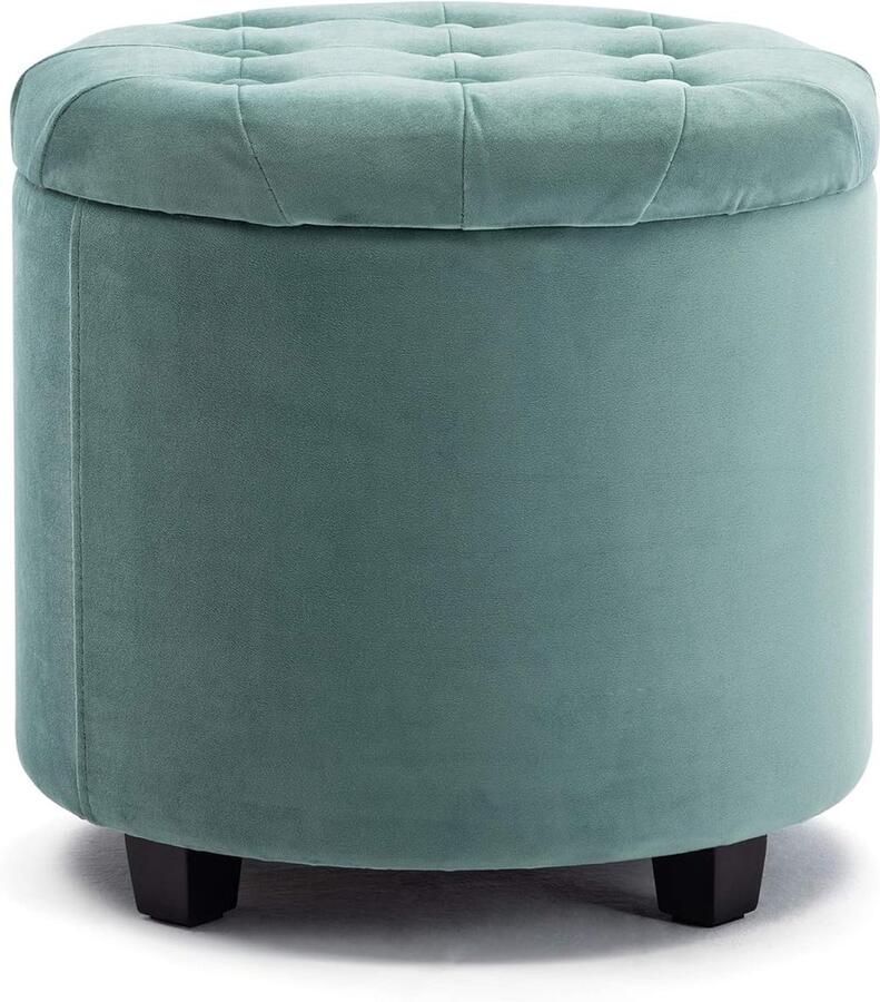 Versterkte Opbergpoef Ruimtebesparend 1 stuk Fluweel 45 x 45 x 43 cm