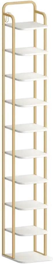 Verticaal Schoenenrek – 10-Laags Schoenentoren – Verstelbaar & Vrijstaand Schoenenrek voor Kleine Ruimtes – Ruimtebesparende Schoenenkast