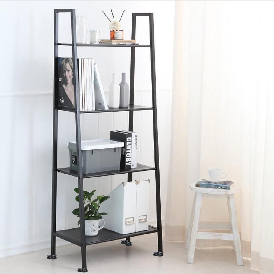 Verticale Boekenkast Multifunctionele Boekenplank Woonkamer Keuken Badkamer 4 Planken